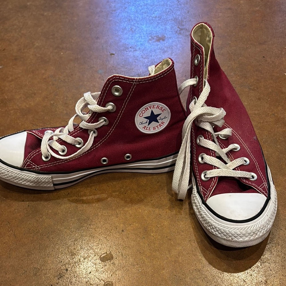 Converse Maroon High-Top Sneakers